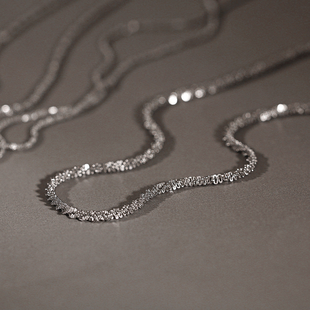 Glittering Titanium Chain with Stars