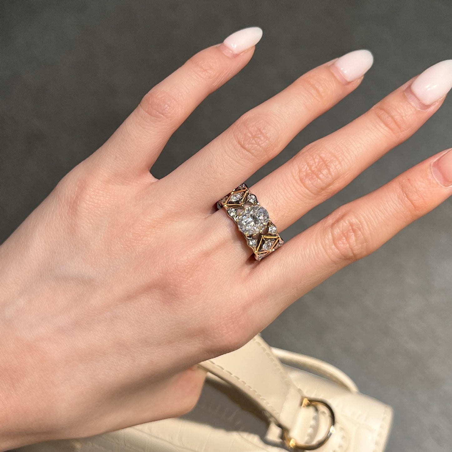 S925 sterling silver moissanite oval 2 carat 7 * 9 European, American, Italian craftsmanship court socialite ring