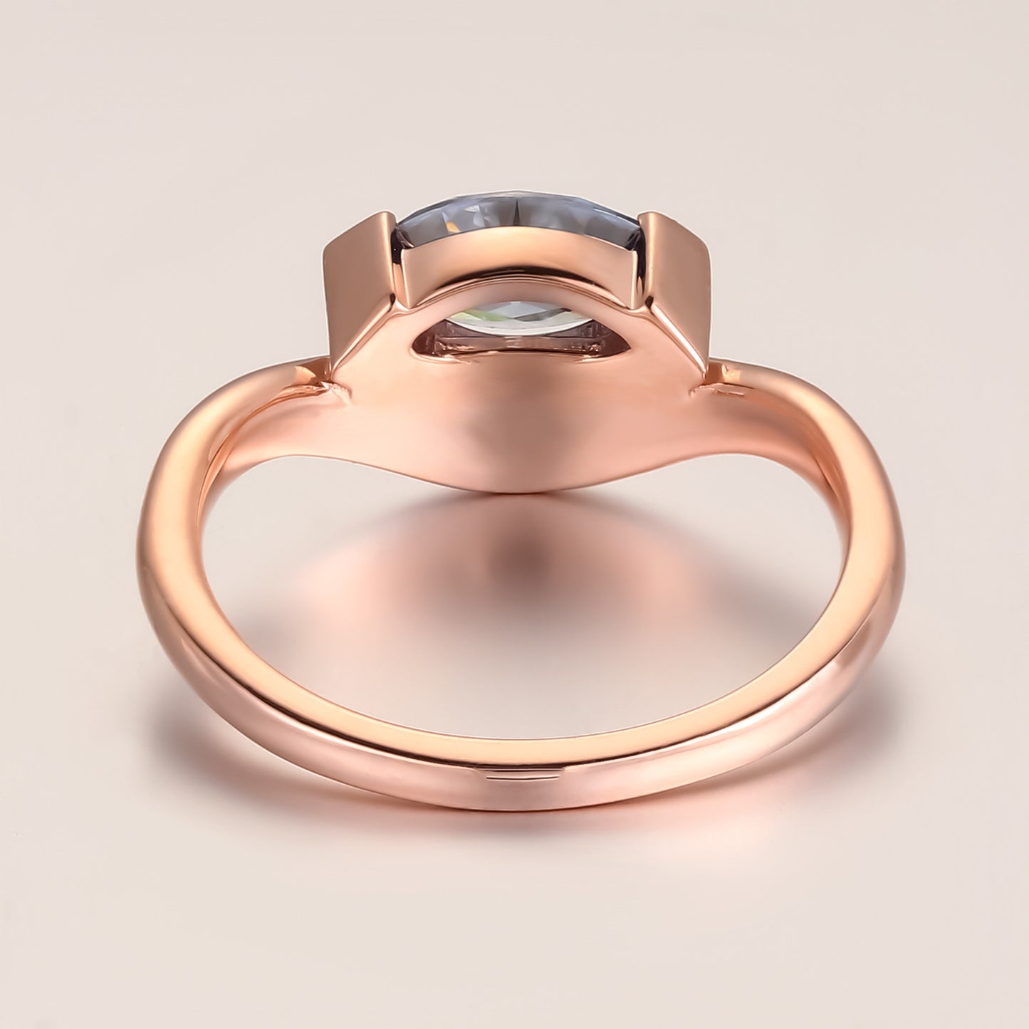 10K gold women's ring single stone moissanite source factory wholesale light luxury simple women's ring