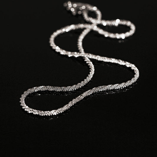 Glittering Titanium Chain with Stars