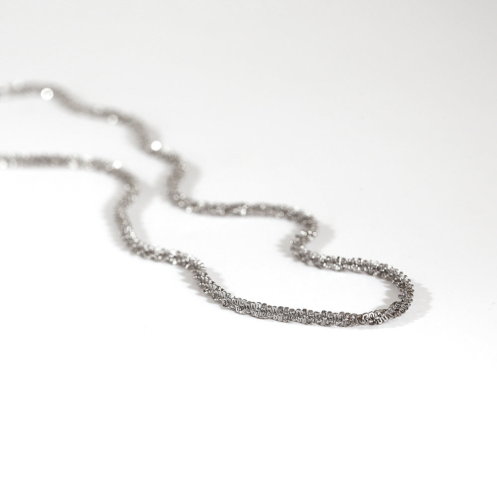 Glittering Titanium Chain with Stars