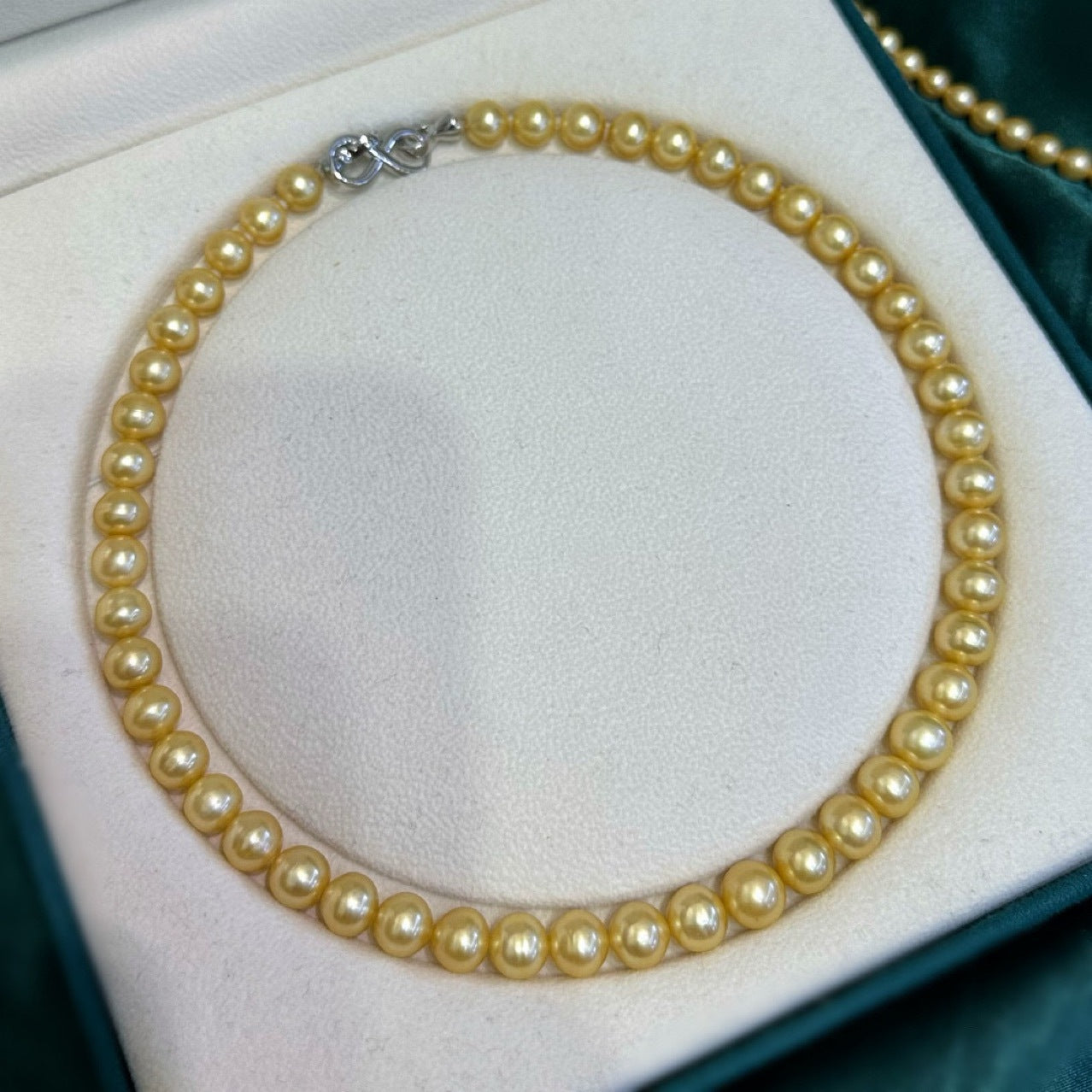 Natural concentrated gold freshwater AK high-quality pearl double-layer necklace comparable to seawater Nanyang gold beads 6-10mm light luxury fashion