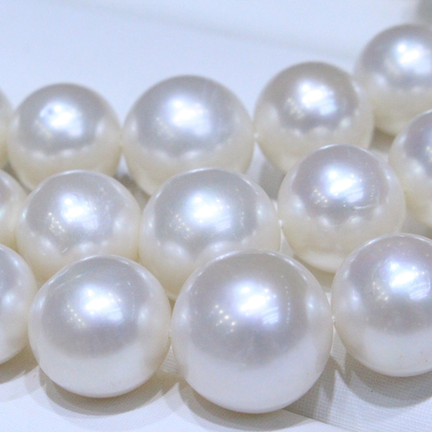 Freshwater pearl necklace large particles 12-13mm round strong light luxury high-end chain versatile necklace accessory for women