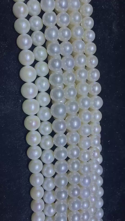 Freshwater pearl necklace large particles 12-13mm round strong light luxury high-end chain versatile necklace accessory for women