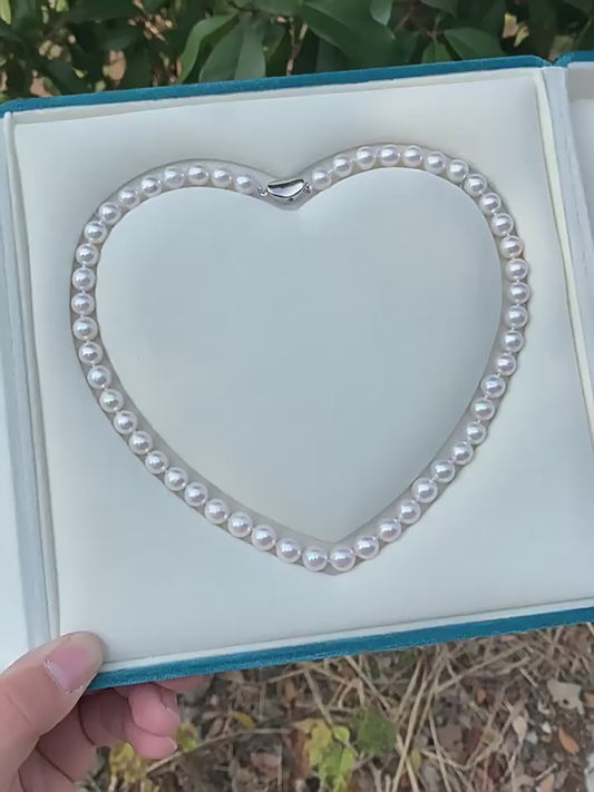 Freshwater pearl necklace, high-quality round natural nuclear free mother chain, 6-10mm finished product